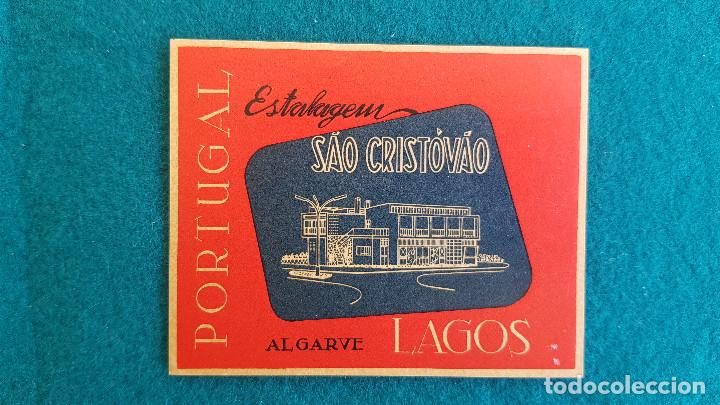 Etiquetas antiguas: ETIQUETA HOTEL ESTALAGEM SAO CRISTOVAO ALGARVE LAGOS - PORTUGAL