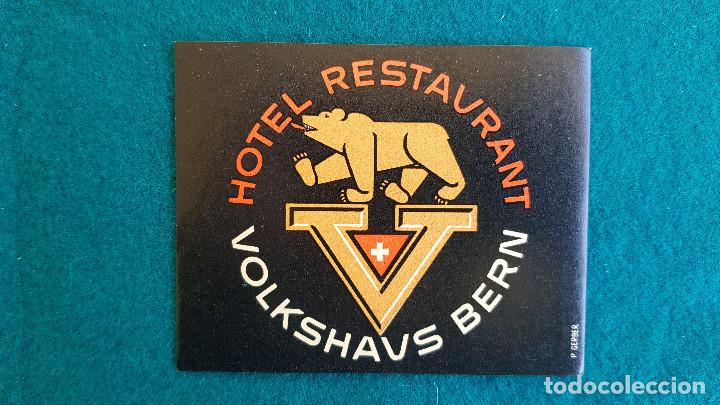 Etiquetas antiguas: ETIQUETA HOTEL VOLKSHAUS BERN - SUIZA