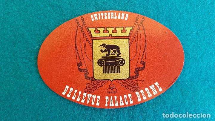 Etiquetas antiguas: ETIQUETA HOTEL BELLEVUE PALACE BERNE - SWITZERLAND (SUIZA)