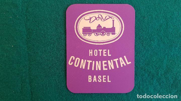 Etiquetas antiguas: ETIQUETA HOTEL CONTINENTAL BASEL - SWITZERLAND (SUIZA)