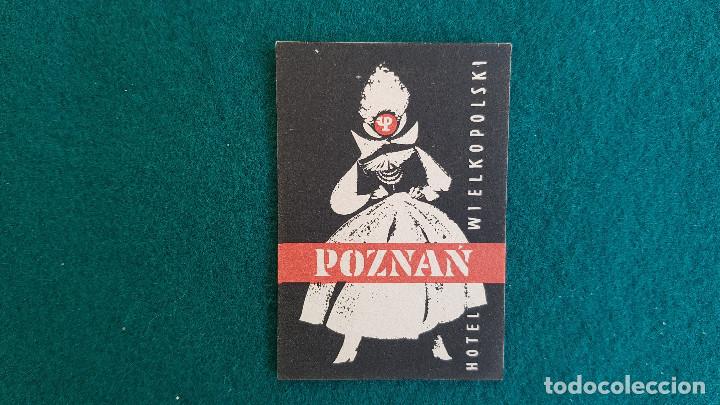 Etiquetas antiguas: ETIQUETA HOTEL WIELKOPOLSKI POZNAN - POLONIA