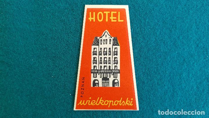 Etiquetas antiguas: ETIQUETA HOTEL WIELKOPOLSKI POZNAN - POLONIA