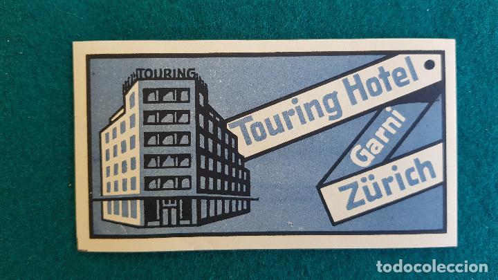 Etiquetas antiguas: ETIQUETA HOTEL TOURING GARNI ZURICH - SUISSE - SWITZERLAND (SUIZA)