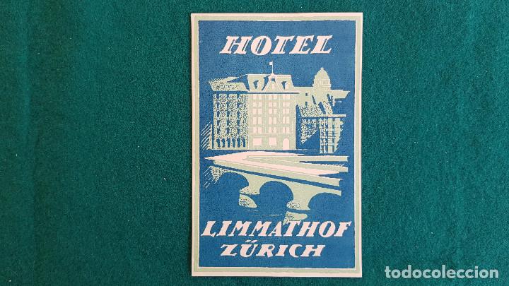 Etiquetas antiguas: ETIQUETA HOTEL LIMMATHOF ZURICH - SUISSE - SWITZERLAND (SUIZA)