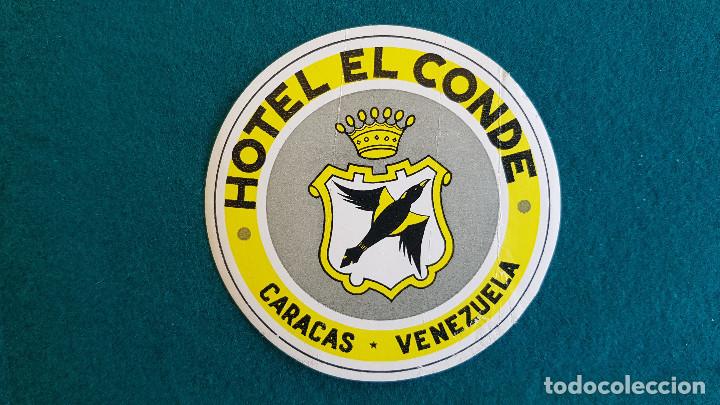 Etiquetas antiguas: ETIQUETA HOTEL EL CONDE CARACAS - VENEZUELA