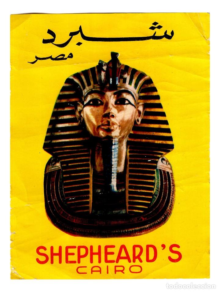 Etiquetas antiguas: Etiqueta Shepheard Hotel - Cairo - Egipto - 135x95