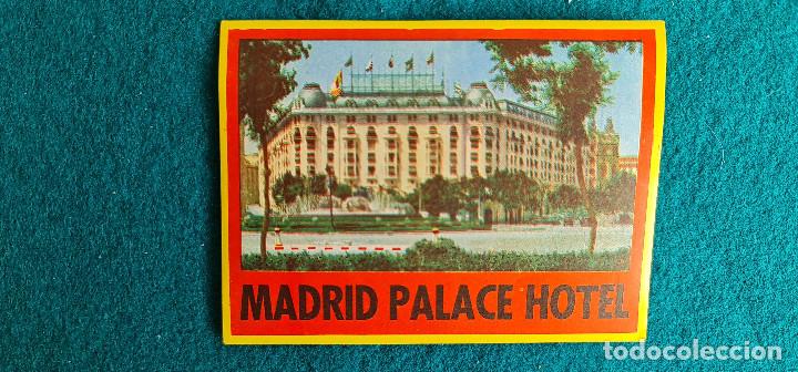 Etiquetas antiguas: ETIQUETA HOTEL MADRID PALACE MADRID - ESPA&Ntilde;A