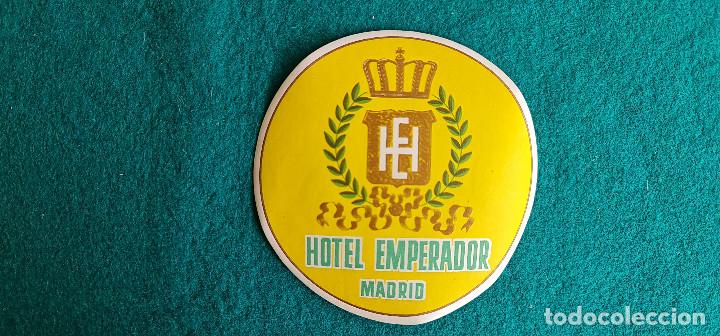 Etiquetas antiguas: ETIQUETA HOTEL EMPERADOR MADRID - ESPA&Ntilde;A