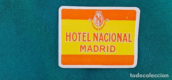 Etiquetas antiguas: ETIQUETA HOTEL NACIONAL MADRID - ESPA&Ntilde;A