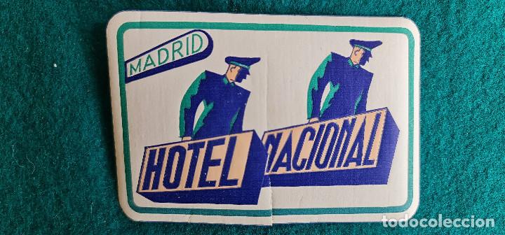 Etiquetas antiguas: ETIQUETA HOTEL NACIONAL MADRID - ESPA&Ntilde;A