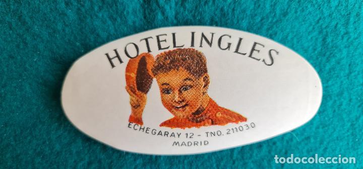 Etiquetas antiguas: ETIQUETA HOTEL INGLES MADRID - ESPA&Ntilde;A