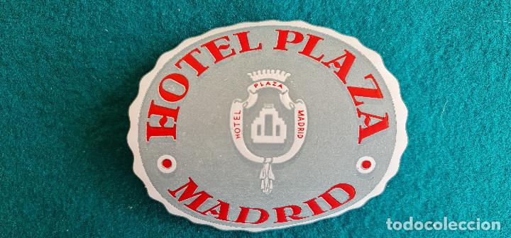 Etiquetas antiguas: ETIQUETA HOTEL PLAZA MADRID - ESPA&Ntilde;A