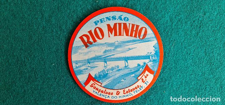 Etiquetas antiguas: ETIQUETA HOTEL PENSAO RIO MINHO VALEN&Ccedil;A DO MINHO - PORTUGAL