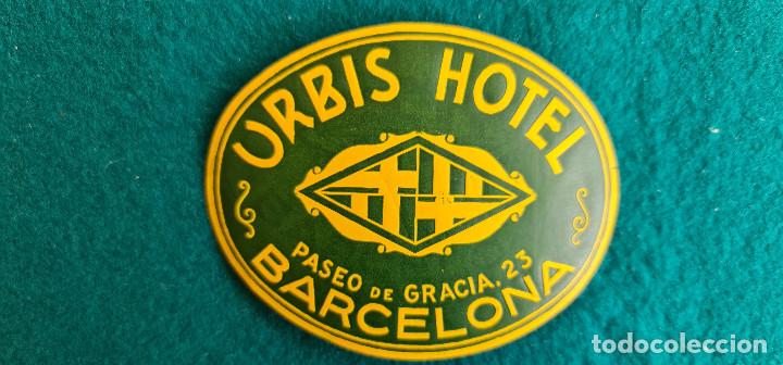 Etiquetas antiguas: ETIQUETA HOTEL URBIS BARCELONA - ESPA&Ntilde;A