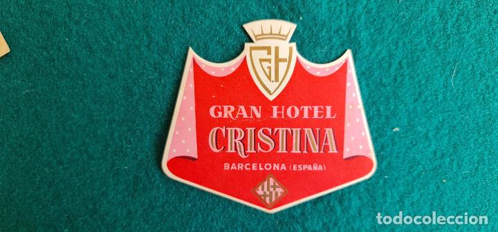 Etiquetas antiguas: ETIQUETA GRAN HOTEL CRISTINA BARCELONA - ESPA&Ntilde;A