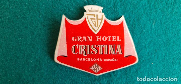 Etiquetas antiguas: ETIQUETA GRAN HOTEL CRISTINA BARCELONA - ESPA&Ntilde;A