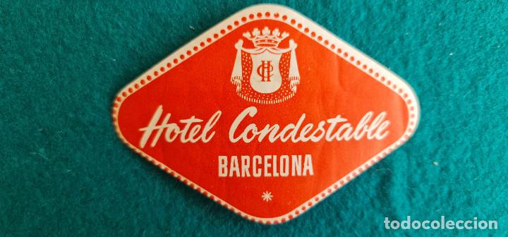 Etiquetas antiguas: ETIQUETA HOTEL CONDESTABLE BARCELONA - ESPA&Ntilde;A