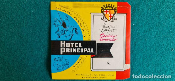 Etiquetas antiguas: ETIQUETA HOTEL PRINCIPAL BARCELONA - ESPA&Ntilde;A