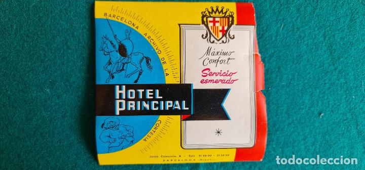 Etiquetas antiguas: ETIQUETA HOTEL PRINCIPAL BARCELONA - ESPA&Ntilde;A