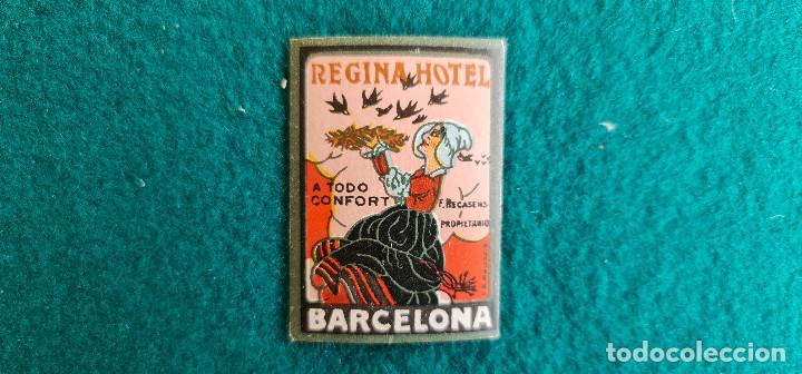 Etiquetas antiguas: ETIQUETA HOTEL REGINA BARCELONA - ESPA&Ntilde;A