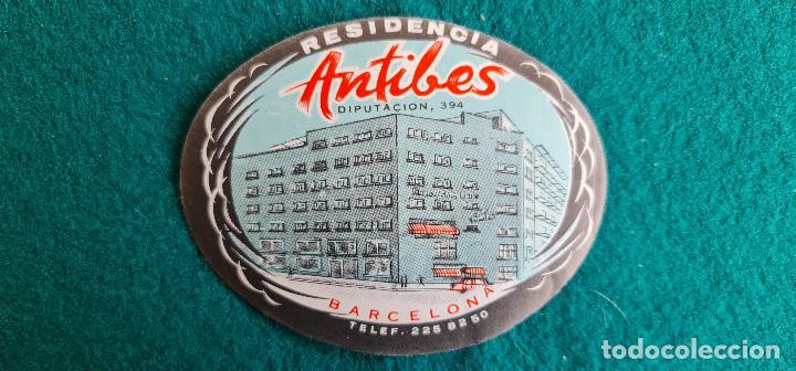 Etiquetas antiguas: ETIQUETA HOTEL RESIDENCIA ANTIBES BARCELONA - ESPA&Ntilde;A