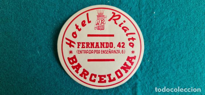Etiquetas antiguas: ETIQUETA HOTEL RIALTO BARCELONA - ESPA&Ntilde;A