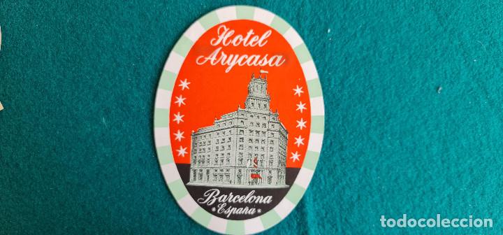 Etiquetas antiguas: ETIQUETA HOTEL ARYCASA BARCELONA - ESPA&Ntilde;A