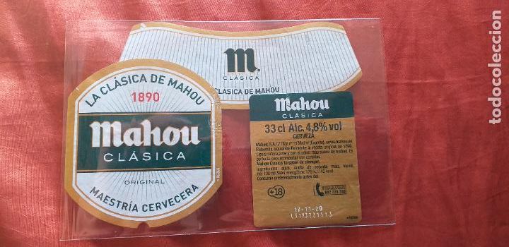 Etiquetas antiguas: CERVEZA-V9ET-II-ETIQUETAS-MAHOU-CLASICA-33CL