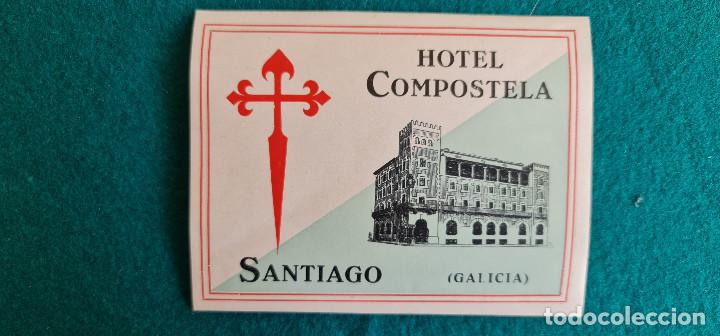 Etiquetas antiguas: ETIQUETA HOTEL COMPOSTELA SANTIAGO DE COMPOSTELA - ESPA&Ntilde;A