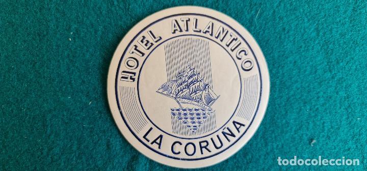 Etiquetas antiguas: ETIQUETA HOTEL ATLANTICO LA CORU&Ntilde;A - ESPA&Ntilde;A