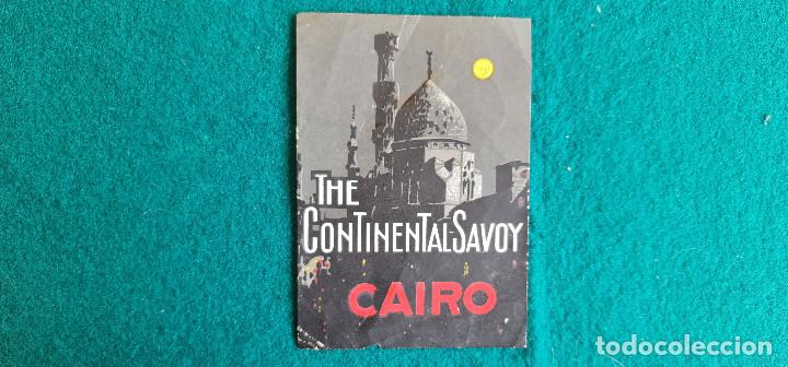 Etiquetas antiguas: ETIQUETA HOTEL THE CONTINENTAL-SAVOY CAIRO - EGIPTO