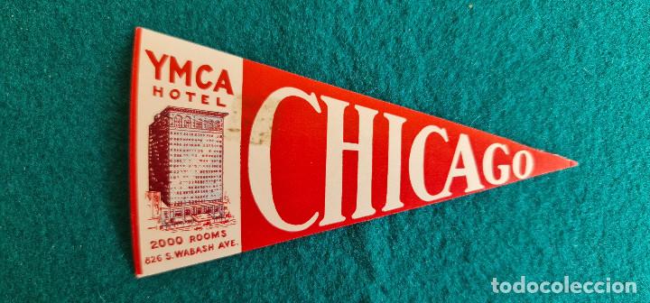 Etiquetas antiguas: ETIQUETA HOTEL YMCA CHICAGO - U.S.A.