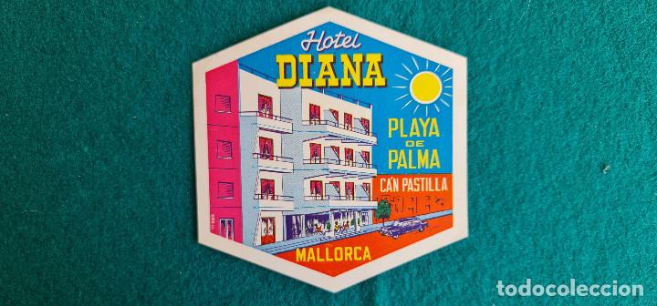 Etiquetas antiguas: ETIQUETA HOTEL DIANA PLAYA DE PALMA - MALLORCA - ESPA&Ntilde;A