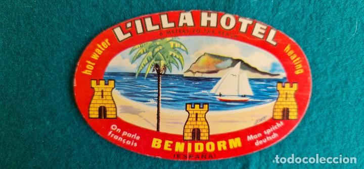Etiquetas antiguas: ETIQUETA HOTEL L'ILLA BENIDORM - ESPA&Ntilde;A
