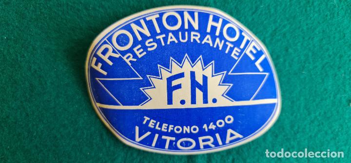 Etiquetas antiguas: ETIQUETA HOTEL FRONTON VITORIA - ESPA&Ntilde;A