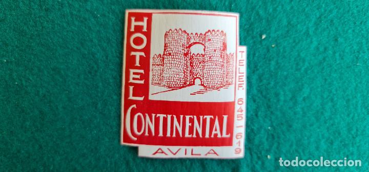 Etiquetas antiguas: ETIQUETA HOTEL CONTINENTAL AVILA - ESPA&Ntilde;A