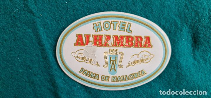 Etiquetas antiguas: ETIQUETA HOTEL ALHAMBRA PALMA DE MALLORCA - ESPA&Ntilde;A