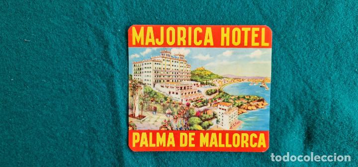 Etiquetas antiguas: ETIQUETA HOTEL MAJORICA PALMA DE MALLORCA - ESPA&Ntilde;A
