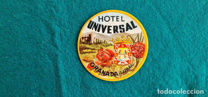 Etiquetas antiguas: ETIQUETA HOTEL UNIVERSAL GRANADA - ESPA&Ntilde;A