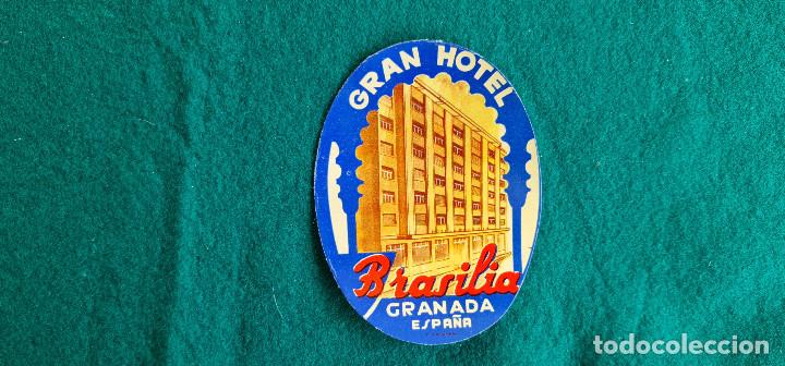 Etiquetas antiguas: ETIQUETA GRAN HOTEL BRASILIA GRANADA - ESPA&Ntilde;A