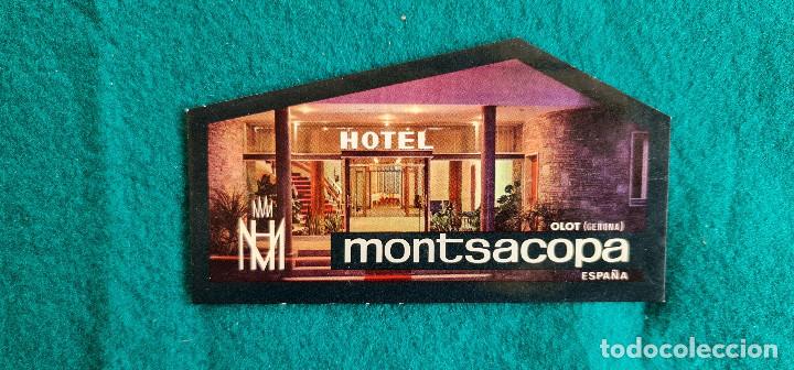Etiquetas antiguas: ETIQUETA HOTEL MONTSACOPA OLOT (GERONA) - ESPA&Ntilde;A