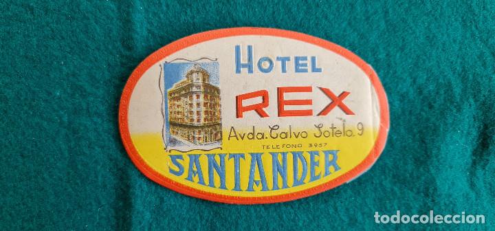Etiquetas antiguas: ETIQUETA HOTEL REX SANTANDER - ESPA&Ntilde;A