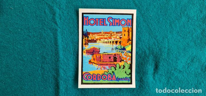 Etiquetas antiguas: ETIQUETA HOTEL SIMON CORDOBA - ESPA&Ntilde;A