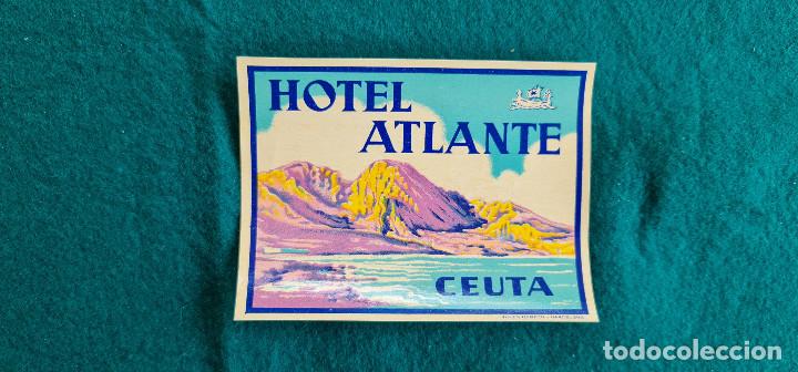 Etiquetas antiguas: ETIQUETA HOTEL ATLANTE CEUTA - ESPA&Ntilde;A