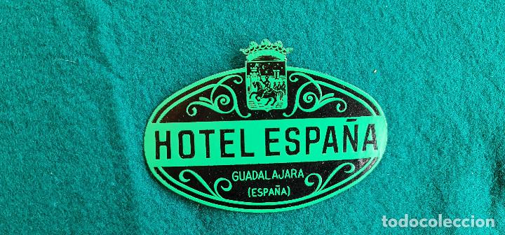 Etiquetas antiguas: ETIQUETA HOTEL ESPA&Ntilde;A GUADALAJARA - ESPA&Ntilde;A