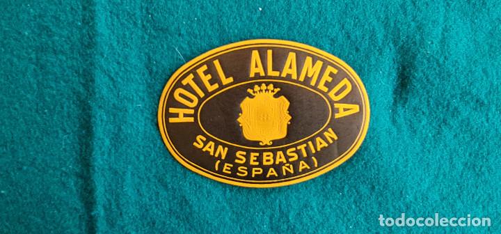 Etiquetas antiguas: ETIQUETA HOTEL ALAMEDA SAN SEBASTIAN - ESPA&Ntilde;A