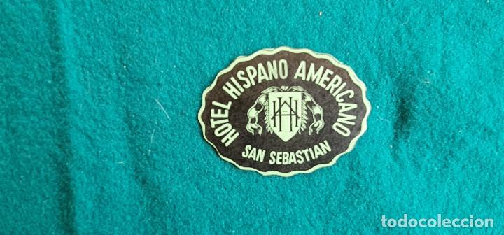 Etiquetas antiguas: ETIQUETA HOTEL HISPANO AMERICANO SAN SEBASTIAN - ESPA&Ntilde;A