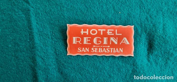 Etiquetas antiguas: ETIQUETA HOTEL REGINA SAN SEBASTIAN - ESPA&Ntilde;A