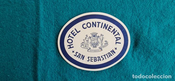 Etiquetas antiguas: ETIQUETA HOTEL CONTINENTAL SAN SEBASTIAN - ESPA&Ntilde;A
