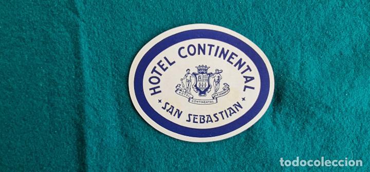 Etiquetas antiguas: ETIQUETA HOTEL CONTINENTAL SAN SEBASTIAN - ESPA&Ntilde;A